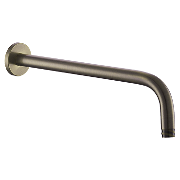 Chatsworth 345mm Antique Brass Round Wall Mounted Shower Arm