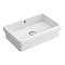 Chatsworth 450mm Wall Hung 0TH Basin Gloss White with Brushed Brass Wall Brackets