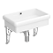 Chatsworth 450mm Wall Hung 0TH Basin Gloss White with Chrome Wall Brackets