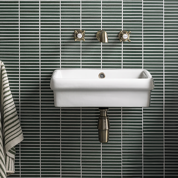 Chatsworth 450mm Wall Hung 0TH Basin Gloss White