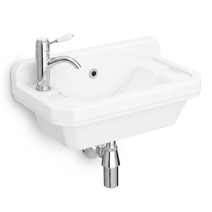 Chatsworth 515mm Wall Hung Cloakroom Basin, 1 Tap Hole