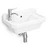 Chatsworth 515mm Wall Hung Cloakroom Basin, 1 Tap Hole