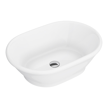 Chatsworth Traditional Oval Countertop Basin 535 x 390mm Gloss White