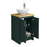 Chatsworth 545mm Green Countertop Vanity with Worktop, Round Basin & Chrome Handles
