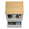 Chatsworth 545mm Grey Wall Hung Countertop Vanity with Beech Worktop & Chrome Handles