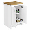 Chatsworth 545mm Traditional White Countertop Vanity Unit with Solid Beech Wood Worktop & Chrome Handles