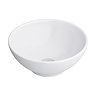 Chatsworth 545mm White Countertop Vanity with Worktop, Round Basin & Chrome Handles