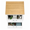 Chatsworth 545mm White Wall Hung Countertop Vanity with Beech Worktop & Chrome Handles