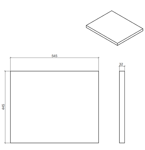 Chatsworth 545mm Grey Wall Hung Countertop Vanity with Beech Worktop & Brushed Brass Handles