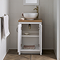 Chatsworth 545mm White Countertop Vanity with Worktop, Round Basin & Antique Brass Handles