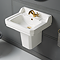 Chatsworth 560mm Basin with Upstand and Semi Pedestal (1 Tap Hole)