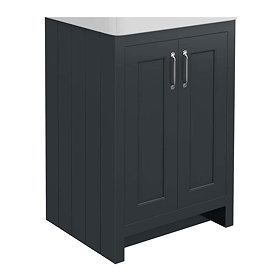 Chatsworth 560mm Graphite Vanity Cabinet (excluding Basin) Large Image