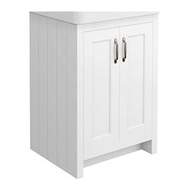 Chatsworth 560mm White Vanity Cabinet (excluding Basin) Medium Image
