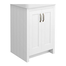 Chatsworth 560mm White Vanity Cabinet (excluding Basin) Large Image