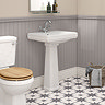 Chatsworth 580mm Square Basin with Full Pedestal (1 Tap Hole)