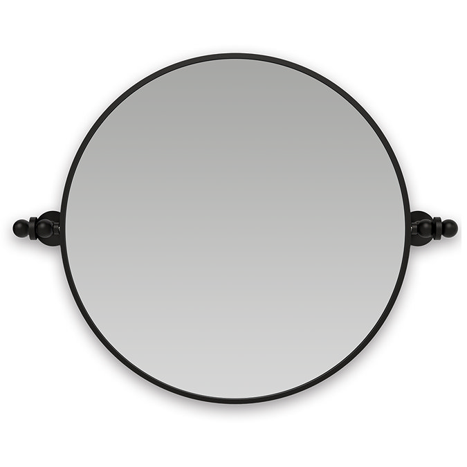 Chatsworth 600 Round Tiltable Mirror - Matt Black