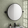 Chatsworth 600 Round Tiltable Mirror - Matt Black