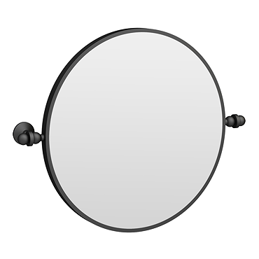 Chatsworth 600 Round Tiltable Mirror - Matt Black