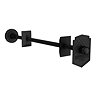 Chatsworth 600 x 1010mm Cast Iron Style 3 Column White Radiator - Matt Black Wall Stay Brackets and Thermostatic Valves