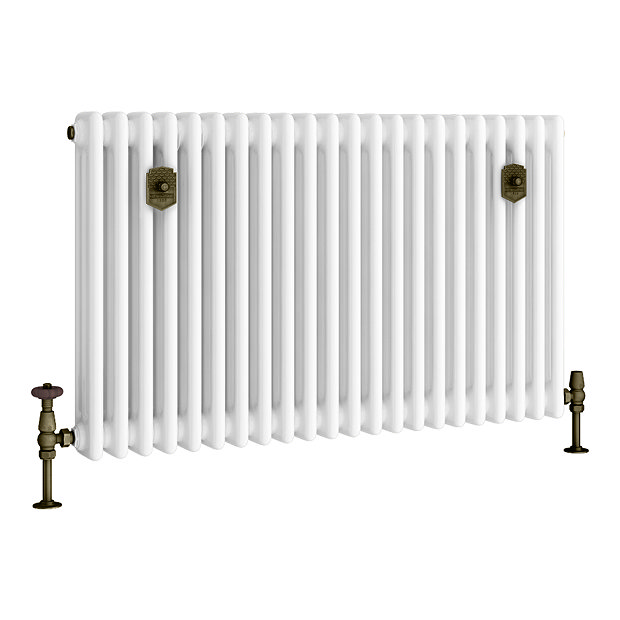 Chatsworth 600 x 1010mm Cast Iron Style 3 Column White Radiator ...