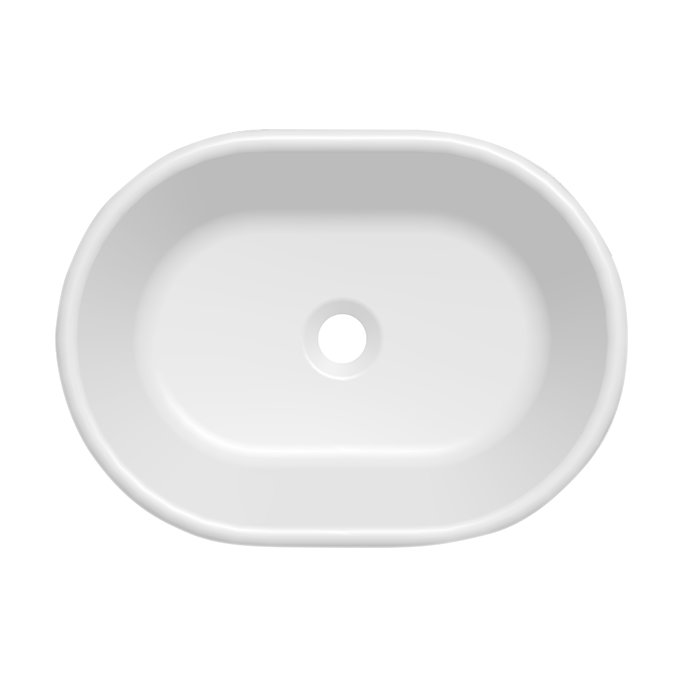 Chatsworth 610mm Grey Countertop Vanity with Beech Worktop, Oval Gloss White Basin & Chrome Handles