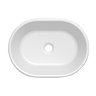 Chatsworth 610mm Grey Countertop Vanity with Beech Worktop, Oval Gloss White Basin & Chrome Handles