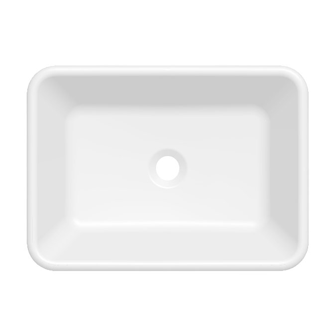 Chatsworth 610mm Grey Countertop Vanity with Beech Worktop, Rectangular Gloss White Basin & Matt Black Handles