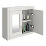 Chatsworth 690mm Grey 2-Door Mirror Cabinet with Chrome Handles