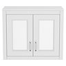 Chatsworth 690mm White 2-Door Mirror Cabinet with Chrome Handles
