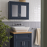 Chatsworth 690mm Blue 2-Door Mirror Cabinet