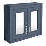 Chatsworth 690mm Blue 2-Door Mirror Cabinet  Standard Large Image