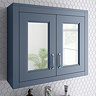Chatsworth 690mm Blue 2-Door Mirror Cabinet