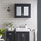 Chatsworth 690mm Graphite 2-Door Mirror Cabinet