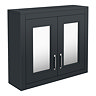 Chatsworth 690mm Graphite 2-Door Mirror Cabinet  Profile Large Image
