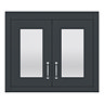 Chatsworth 690mm Graphite 2-Door Mirror Cabinet  Feature Large Image