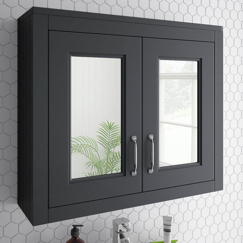 Chatsworth 690mm Graphite Mirror Victorian Plumbing UK