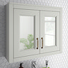 Chatsworth 690mm Grey 2-Door Mirror Cabinet