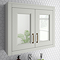 Chatsworth 690mm Grey 2-Door Mirror Cabinet
