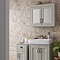 Chatsworth 690mm Grey 2-Door Mirror Cabinet