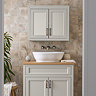 Chatsworth 690mm Grey 2-Door Mirror Cabinet
