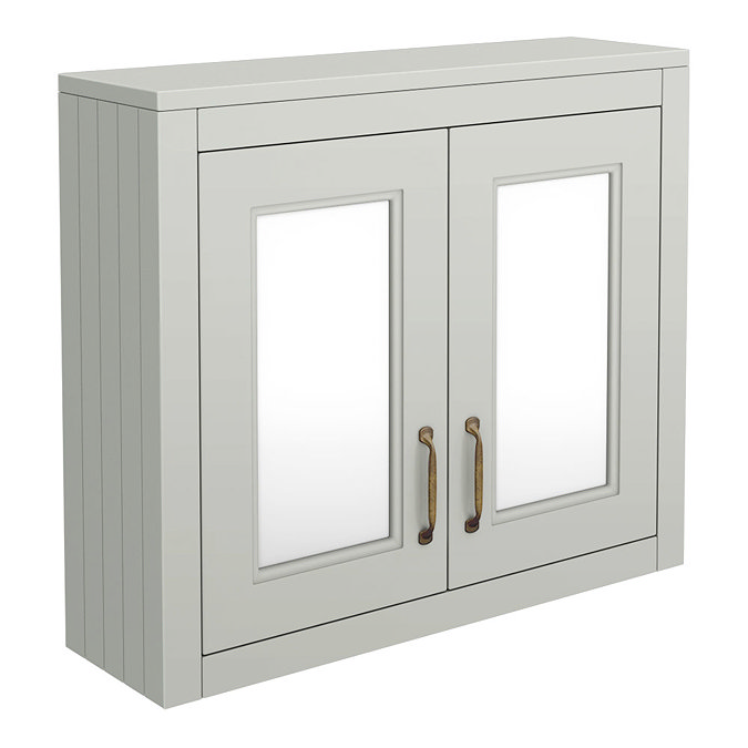 Chatsworth 690mm Grey 2-Door Mirror Cabinet  Feature Large Image