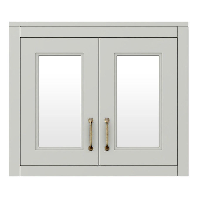 Chatsworth 690mm Grey 2-Door Mirror Cabinet  Standard Large Image
