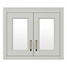 Chatsworth 690mm Grey 2-Door Mirror Cabinet  Standard Large Image