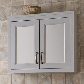 Chatsworth 690mm Grey 2-Door Mirror Cabinet