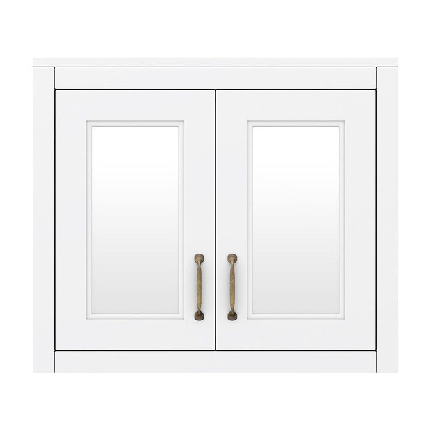 Chatsworth 690mm White 2-Door Mirror Cabinet  Standard Large Image