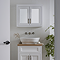 Chatsworth 690mm White 2-Door Mirror Cabinet