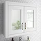 Chatsworth 690mm White 2-Door Mirror Cabinet