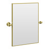 Chatsworth 700 x 500 Rectangular Tiltable Mirror - Brushed Brass