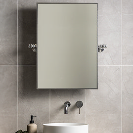 Chatsworth 700 x 500 Rectangular Tiltable Mirror - Chrome