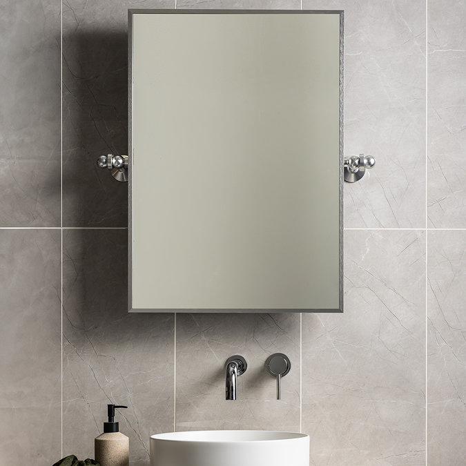 Chatsworth 700 x 500 Rectangular Tiltable Mirror - Chrome
